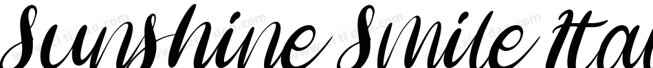Sunshine Smile Italic字体转换